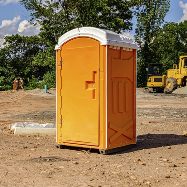 how often are the porta potties cleaned and serviced during a rental period in Martindale